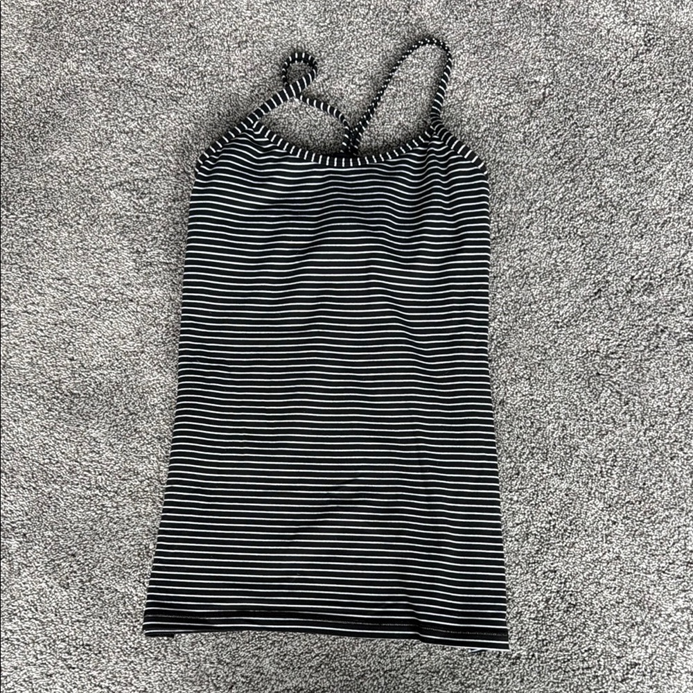 Lululemon Athletica Black and White Fitted Camisole